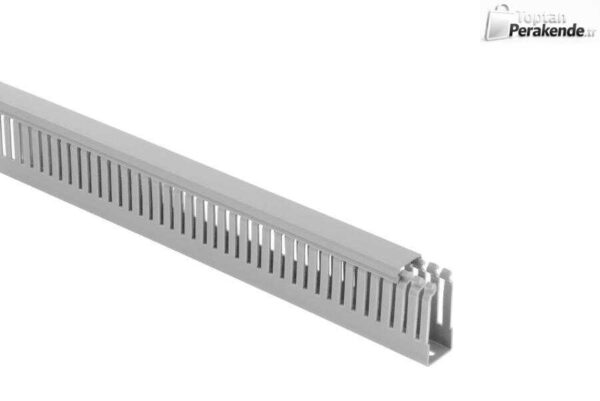 Mutlusan 25X60 Kablo Kanalı Delikli GRİ 2M
